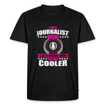 Journalist Mom Shirt - Men's Premium Organic T-Shirt - black - Front - Nico (187cm)