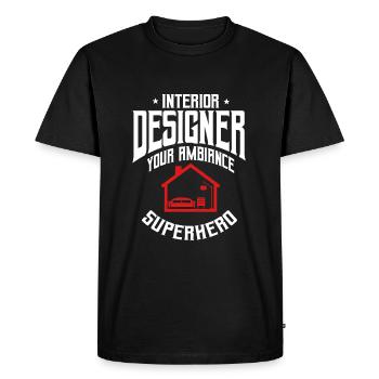 Funny Interior Designer Design - Men's Premium Organic T-Shirt - black - Front - Nico (187cm)
