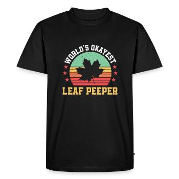 Drôle de cadeau Leafpeer - T-shirt Premium bio Homme - noir - Devant - Nico (187cm)