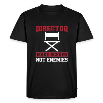 Drôle de réalisateur de film disant - T-shirt Premium bio Homme - noir - Devant - Nico (187cm)