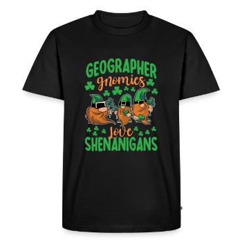 Costume de la Saint-Patrick de géographe drôle - T-shirt Premium bio Homme - noir - Devant - Nico (187cm)