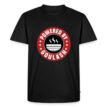 Powered by goulash - Men's Premium Organic T-Shirt - black - Front - Nico (187cm)