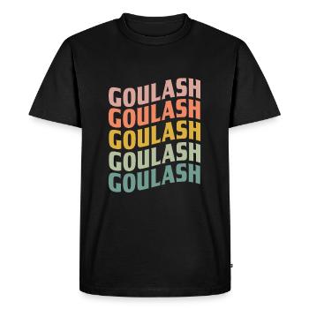 Authentic Hungarian goulash - Men's Premium Organic T-Shirt - black - Front - Nico (187cm)