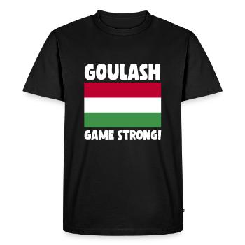 Goulash game Stark - Men's Premium Organic T-Shirt - black - Front - Nico (187cm)