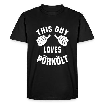 authentiscPörkölt Lovers - Men's Premium Organic T-Shirt - black - Front - Nico (187cm)