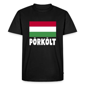 Pörkölt - Men's Premium Organic T-Shirt - black - Front - Nico (187cm)