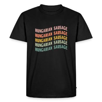 Police de saucisse hongroise - T-shirt Premium bio Homme - noir - Devant - Nico (187cm)