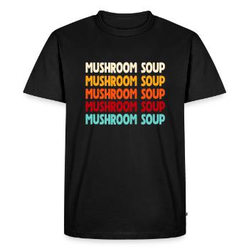 Police de soupe aux champignons - T-shirt Premium bio Homme - noir - Devant - Nico (187cm)