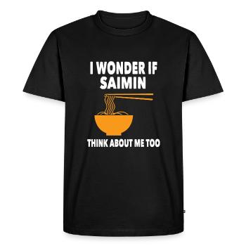 Soupe de nouilles Saimin - T-shirt Premium bio Homme - noir - Devant - Nico (187cm)