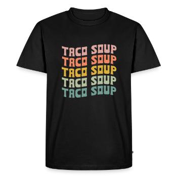 Soupe à tacos - T-shirt Premium bio Homme - noir - Devant - Nico (187cm)