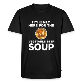 Recette du costume de soupe de bœuf aux légumes et aux légumes - T-shirt Premium bio Homme - noir - Devant - Nico (187cm)