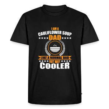 soupe de chou-fleur papa - T-shirt Premium bio Homme - noir - Devant - Nico (187cm)