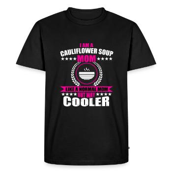 Soupe de chou-fleur maman - T-shirt Premium bio Homme - noir - Devant - Nico (187cm)