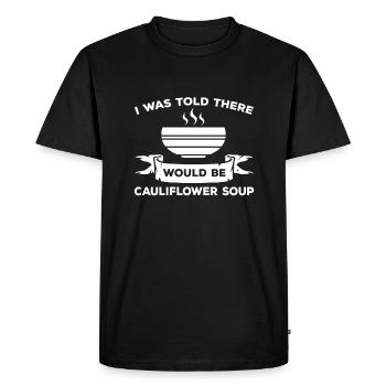 soupe de chou-fleur - T-shirt Premium bio Homme - noir - Devant - Nico (187cm)