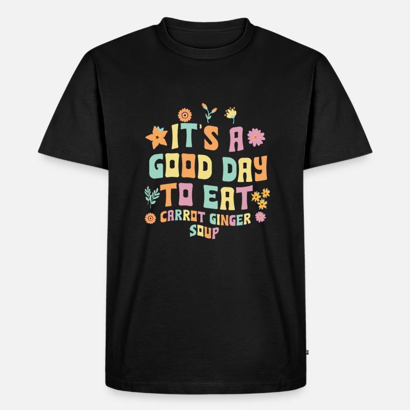 Karotten-Ingwer-Suppe Geschenkidee - Männer Premium Bio T-Shirt - Schwarz
