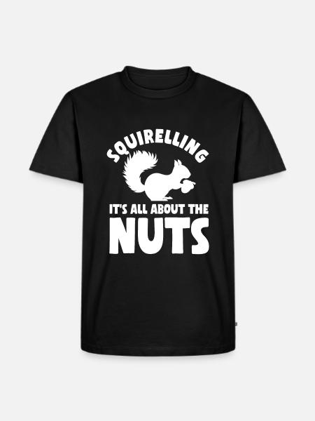 Squirrel Humor - Men's Premium Organic T-Shirt - black