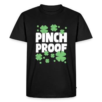 St. Patrick's Day Pinch Safe Shirt - Men's Premium Organic T-Shirt - black - Front - Nico (187cm)