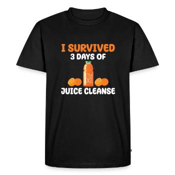 Programme de désintoxication de 3 jours Juice Cleanse - T-shirt Premium bio Homme - noir - Devant - Nico (187cm)