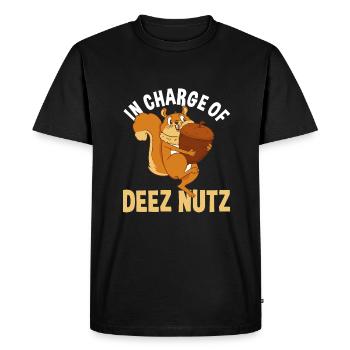 Idée cadeau écureuil drôle - T-shirt Premium bio Homme - noir - Devant - Nico (187cm)