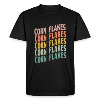 Flocons de maïs - T-shirt Premium bio Homme - noir - Devant - Nico (187cm)