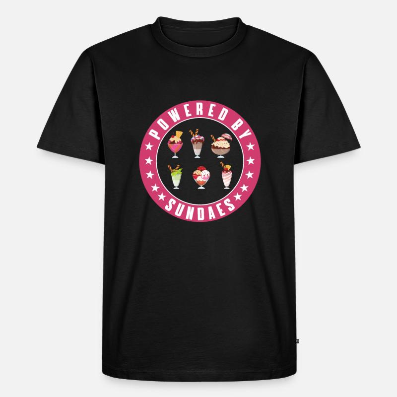 Angetrieben Von Eisbechern - Männer Premium Bio T-Shirt - Schwarz