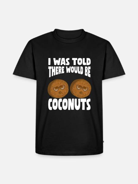 Funny Coconut Shirt - Men's Premium Organic T-Shirt - black