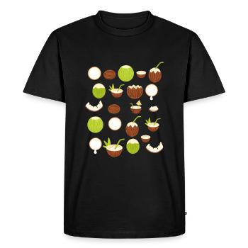 Design rétro de noix de - T-shirt Premium bio Homme - noir - Devant - Nico (187cm)