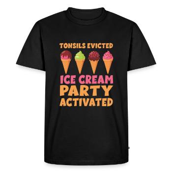 Recovery after a MaTonsillectomy - Men's Premium Organic T-Shirt - black - Front - Nico (187cm)