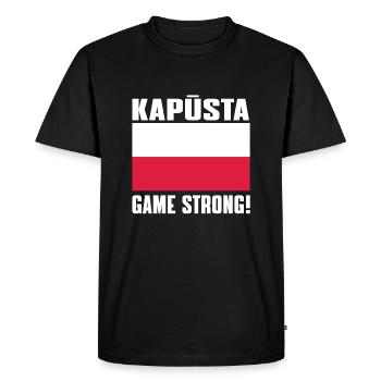 Jeu Kapusta Strong - T-shirt Premium bio Homme - noir - Devant - Nico (187cm)