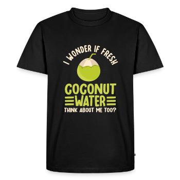Amateur d’eau de - T-shirt Premium bio Homme - noir - Devant - Nico (187cm)