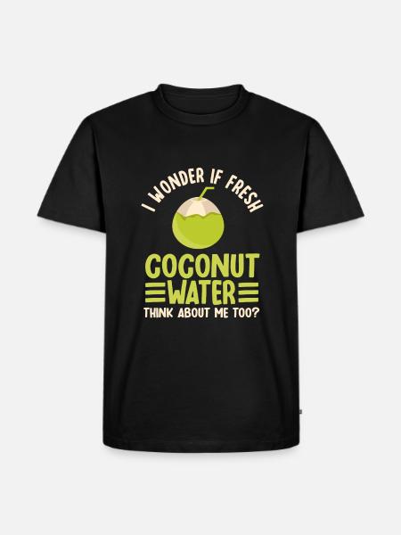 Coconut Water Lover - Men's Premium Organic T-Shirt - black
