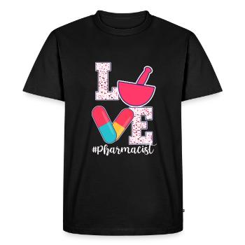 Conception de la Saint-Valentin pour apothicaire - T-shirt Premium bio Homme - noir - Devant - Nico (187cm)