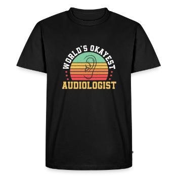 The best audiologist in the world - Men's Premium Organic T-Shirt - black - Front - Nico (187cm)