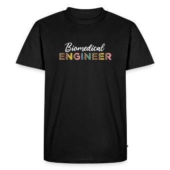 Biomedical Engineer Leopard Pattern - Men's Premium Organic T-Shirt - black - Front - Nico (187cm)