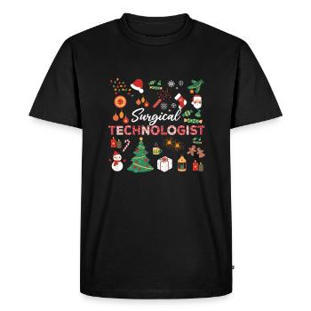 Assistante Technique Chirurgicale Noël - T-shirt Premium bio Homme - noir - Devant - Nico (187cm)