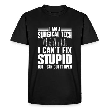 chiAssistante Technique Chirurgicale Humour - T-shirt Premium bio Homme - noir - Devant - Nico (187cm)