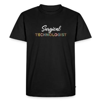 Assistante Technique Chirurgicale Leopard Design - T-shirt Premium bio Homme - noir - Devant - Nico (187cm)
