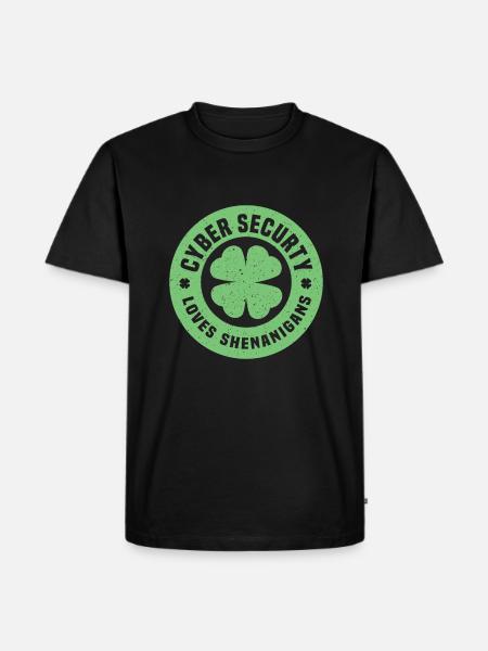 Cyber Security St. Patrick's Day - Men's Premium Organic T-Shirt - black