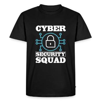 Cyber Security Squad - Men's Premium Organic T-Shirt - black - Front - Nico (187cm)