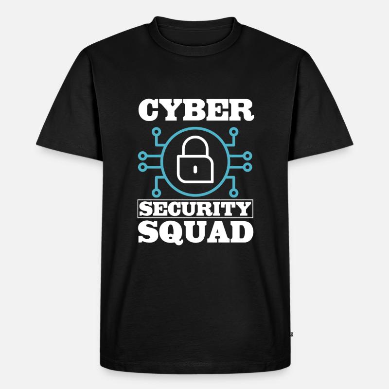 CybersiCyber Security Squad - Männer Premium Bio T-Shirt - Schwarz