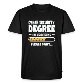 Cyber Security Degree Shirt - Men's Premium Organic T-Shirt - black - Front - Nico (187cm)