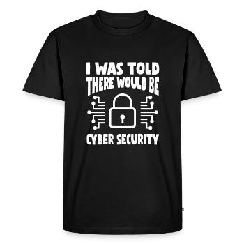 Cyber Best PrCyber Security T-shirt - Men's Premium Organic T-Shirt - black - Front - Nico (187cm)