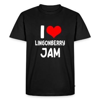 I love cranberry jam - Men's Premium Organic T-Shirt - black - Front - Nico (187cm)