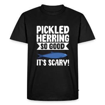 eFunny Hareng mariné idée cadeau - T-shirt Premium bio Homme - noir - Devant - Nico (187cm)