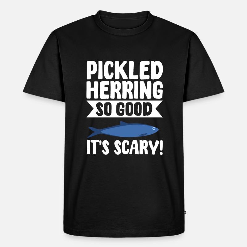 eLustiger Eingelegter Hering Geschenkidee - Männer Premium Bio T-Shirt - Schwarz