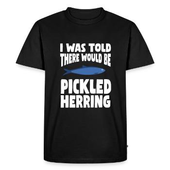Conception de hareng mariné - T-shirt Premium bio Homme - noir - Devant - Nico (187cm)
