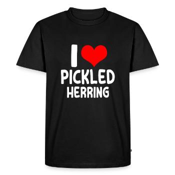 CoutureJ’adore le hareng mariné - T-shirt Premium bio Homme - noir - Devant - Nico (187cm)
