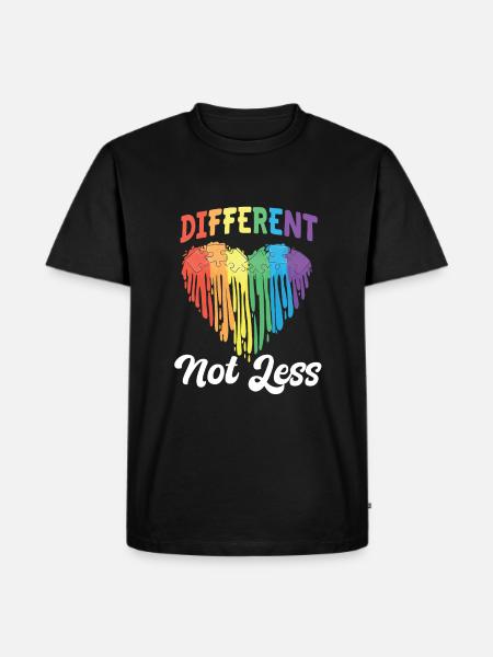 Autismus Bewusstseins-shirt - Herre Premium økologisk T-shirt - sort