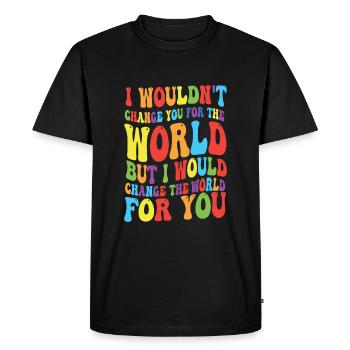 Autism - Men's Premium Organic T-Shirt - black - Front - Nico (187cm)
