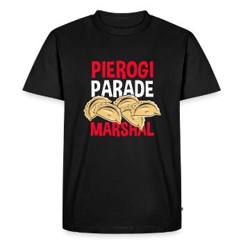 Américain d’origine polonaiseDyngus Day Pierogi Parade Marshal - T-shirt Premium bio Homme - noir - Devant - Nico (187cm)